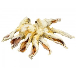 Gryzaki naturalne Fit4Pets uszy królika z futrem