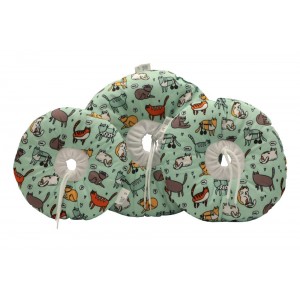 Kołnierz pooperacyjny dla kota Fit4Pets typu pączek wzór 3