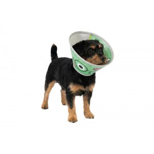 Kołnierz pooperacyjny Fit4Pets na rzep z obszyciem - żaba